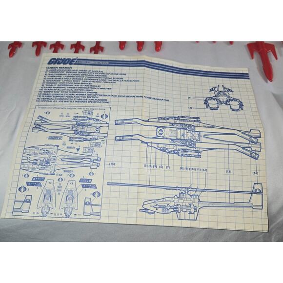 GI Joe Cobra Mamba Gyro-Viper 1987 Complete Box Bombs Figurine Manual Insert - Picture 6 of 16